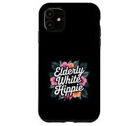 Elderly White Hippie Weird Old Guy Hippy Humor Apparel Case for iPhone 11