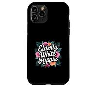 Elderly White Hippie Weird Old Guy Hippy Humor Apparel Case for iPhone 11 Pro