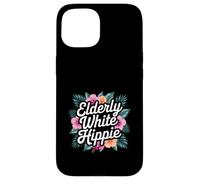 Elderly White Hippie Weird Old Guy Hippy Humor Apparel Case for iPhone 15