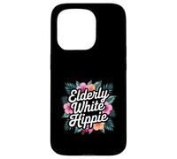 Elderly White Hippie Weird Old Guy Hippy Humor Apparel Case for iPhone 15 Pro