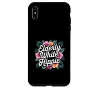 Elderly White Hippie Weird Old Guy Hippy Humor Apparel Case for iPhone XS Max