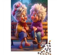 Elderly Women Friends Puzzles 1000 Piece for Adults Jigsaw Puzzles Game for The Whole 38x26cm/1000pcs