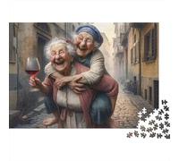 Elderly Women Laughing Jigsaw Puzzles for Adults Interesting Puzzle Game 1000 Pieces Impossible Puzzle for Adults Gifts 70x50cm/1000pcs