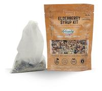 Elderwise Organic Elderberry Syrup Kit - Easy to Use, DIY Elderberry Syrup Making Kit with Elderberries ,Rosehips, Ginger, Echinacea, Cinnamon, and Cloves, Makes 32oz of Syrup, Brewing Bag Included