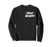 Eldest Daughter Groovy Daughter Title Funny Pocket Design Sweatshirt