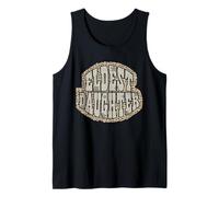 Eldest Daughter Leopard Print Retro Vintage Family Outfit Tank Top