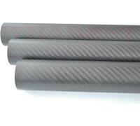ELDFLRURB 3K Roll Wrapped Pure Carbon Round Tubing, Carbon Fiber Tube,OD 25mm x ID 21mm x Length 1000mm 3k Carbon Fiber Tube Matte
