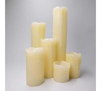 Eldnacele Flameless Candles, Battery Candles with Flickering Flame, 6 Pack | Fake Candles, Real Wax, Timer Function, Ivory, Dripping Wax Effect, CR2450 Batteries Included, Wedding and Christmas Decor
