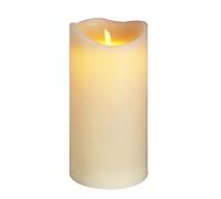 Eldnacele Large Flameless Candles Flickering with Timer(5"x 10"), Battery Operated Moving Wick Real Wax LED Pillar Candle for Wedding Party Church Home Indoor Decor