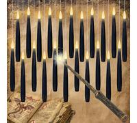 Eldnacele LED Floating Candles with Wand, Black Hanging Candles, 22 Pack