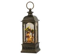 Eldnacele Nativity Music Snow Globe Lantern with 6 Hour Timer, Battery Operated/USB Powered Singing Lighted Lamp for Christmas Decorations Home Decor