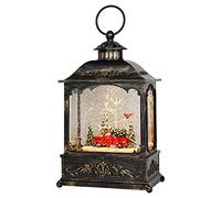 Eldnacele Snow Globe, Musical Christmas Snow Globe Lantern with Red Truck