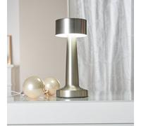 Coopers of Stortford USB Rechargeable Touch Light Table Lamp | Gold/Rose Gold/Silver (Silver)