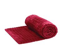 Eldo Soft Fleece Blanket, Lightweight Crease-Resistant Polyester Flannel in Burgundy | Size: 127 cm x 152 cm Eldo Burgundy 127 cm x 152 cm