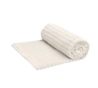Eldo Soft Fleece Blanket, Lightweight Crease-Resistant Polyester Flannel in Cream | Size: 127 cm x 152 cm Eldo Cream 127 cm x 152 cm