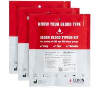 Eldoncard Blood Type Test (Complete Kit) - air sealed envelope, safety lancet, micropipette, cleansing swab by EldonCard