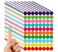 Eldraqth 0.7" Round Coloured Stickers Circle Sticker 1400 Pcs