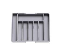 Eldtec Cutlery Drawer Organiser, Expandable Cutlery Tray for Kitchen Drawer, Adjustable Utensils and Silverware Holder, Plastic Flatware Spoons Forks Knives Holder Storage Insert, Large (Gray)