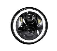 ELDVSUA Motorcycle Headlights 5.75″ Round LED Headlight For Motorcycle 5-3/4 Inch Moto Light With White Amber DRL Start-up Gradient Welcome Halo(M002)