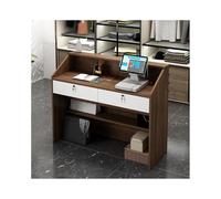 Ele 80 cm Recept Desk with Cable Grommets for Home Office Retailand Lobby and Functal
