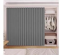 Ele Bei 60x140cm Waterproof Kitchen Under-Sink ain Sliding Room Divider with Rod Pleated Darkening ains for Interior Doors