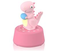 ELE DEPI Cute Dinosaur Timer for Kids, Wind Up Egg Timer for Cooking, Reading, Classroom and Sports (Pink)