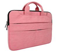 ele ELEOPTION 15-15.6 Inch Waterproof PU Leather Sleeve Portable Laptop Case Cover & Pockets, for Laptop Notebook Ultrabook Macbook ASUS Acer Dell HP Lenovo Toshiba 15.4" Briefcase Handbag, Pink