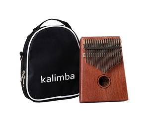 Ele Eleoption 17 Keys Thumb Piano Kalimba Thumb Piano Tuning Hammer and Solid Wooden Boards Mbira Instrument Music Book Instrument Toy for Music Lovers & Beginners mahogany