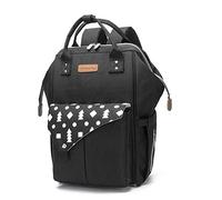 ele ELEOPTION Baby Diaper Changing Backpack, Nappy Back Pack with USB Multi-Function for Mommy (Black)