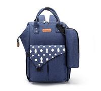 ele ELEOPTION Baby Diaper Changing Backpack, Nappy Back Pack with USB Multi-Function for Mommy (Blue)