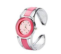 ele ELEOPTION Bracelet Design Quartz Wrist Watches with Rhinestone Blue Dial Stainless Steel Bracelet for Women (Pink)
