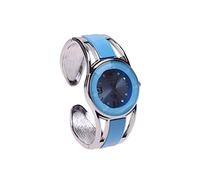 ele ELEOPTION Bracelet Design Quartz Wrist Watches with Rhinestone Blue Dial Stainless Steel Bracelet for Women (Blue)