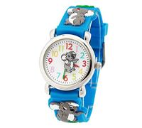 ele ELEOPTION Children's Watch Waterproof 3D Cute Cartoon Round Dial Silicone Rubber Band Quartz Wristwatch Xmas Gift for Little Girls Boy Kids Children Environmental Friendly - Koala, Blue