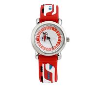 ele ELEOPTION Children's Watch Waterproof 3D Cute Cartoon Round Dial Silicone Rubber Band Quartz Wristwatch Xmas Gift for Little Girls Boy Kids Children Environmental Friendly - Subway, Red