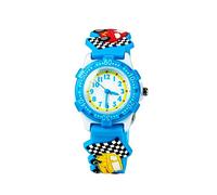 ele ELEOPTION Children's Watch Waterproof 3D Cute Cartoon Round Dial Silicone Rubber Band Quartz Wrist Watch Xmas Gift for Little Girls Boy Kids Children Environmental Friendly - Car, Blue