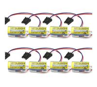 ele ELEOPTION Mitsubishi A6BAT ER17330V PLC Battery Size 2/3A 3.6V Li-ion Battery with Plug (Pack of 8)