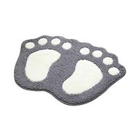 ele ELEOPTION Non-Slip Bath Mat, Super Water Absorbent Shower Mat, Soft Comfortable Bathroom Mat, Machine washable Bath Rug for Bathroom, Bedroom, Living Room (88x58cm, Gray)