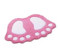 ele ELEOPTION Non-Slip Bath Mat, Super Water Absorbent Shower Mat, Soft Comfortable Bathroom Mat, Machine washable Bath Rug for Bathroom, Bedroom, Living Room (88x58cm, Pink)