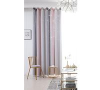 ele ELEOPTION Stars Blackout Curtains, Cut Out Stars Drapery with Eyelet, for Kids Girls Bedroom Living Room Colorful Double Layer Star Window Curtains, 1 Panel (Gray, 53" W x 63" L (134x160cm))