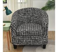 ele ELEOPTION Tub Chair Covers 2 Piece Set - Upgraded IN 1 Design Bucket High Stretch Printed Soft Club Armchair Slipcovers Cafe Bar Office Reception (Print 8), One Size, (WBYT)