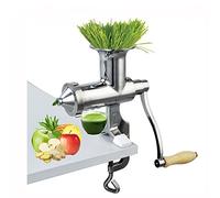 ele ELEOPTION Wheatgrass Juicer Manual Wheatgrass Juicer Stainless Steel, Apple Celery Ginger Extractor Leafy Green Juicer DIY Extractor Tool Slushy Machine Frozen Drink Machine