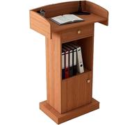 Ele Modern Wooden Lectern with Lar Sto Der - Ideal for Churches Conferences and Recept Areas - t for Professal Presentats and Spes