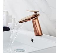 Ele Rosé d Waterfall Bathroom Faucet Premium Brass Single Handle Sink Mixer Tap for Chic Washbasin Modern Bathroom Accessories & Design