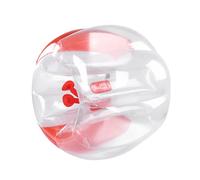 Eleage 120cm Inflatable Bubble Balls for Active Play Outdoors - Durable PVC Soccer Toy for Adults - Easy to Inflate and Store - Perfect for Backyard Fun (Transparent Red)
