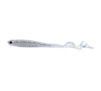 Eleage 5Pcs Soft PVC Fishing Lures for Bass Snakehead Trout, Durable 13cm Tail Bait with Enhanced Action, Assorted Colors (Silver)