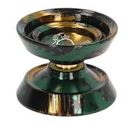 Eleage Aluminum Alloy Unresponsive Yo-Yo Ball Premium Performance for Advanced Players 5.5cm Size 3pcs Strings (Black Gold)