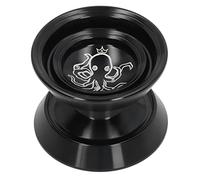 Eleage Aluminum Alloy Unresponsive Yo-Yo Ball Premium Performance for Advanced Players 5.5cm Size 3pcs Strings (Black)