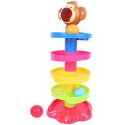Eleage Ball Drop Roll Toy Bright Color Educational 5-Layer Tower for Kids 9 Months and Up Plastic 40.5 X 17cm