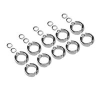 Eleage Bird Foot Rings for Parrots, Durable Metal Training Clips for Outdoor Activities, 10Pcs Set Suitable for Feathered Friends, Alloy Material (6 ID: 16.5mm/0.64in, Circumference: 51.8mm/2.04in)