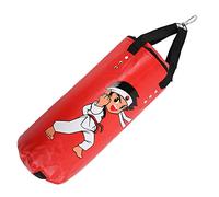 Eleage Children Boxing Sandbag for Sanda Muay Thai Training Hollow Type 53cm Adjustable Red and Black for Kids and Teenagers (60cm)